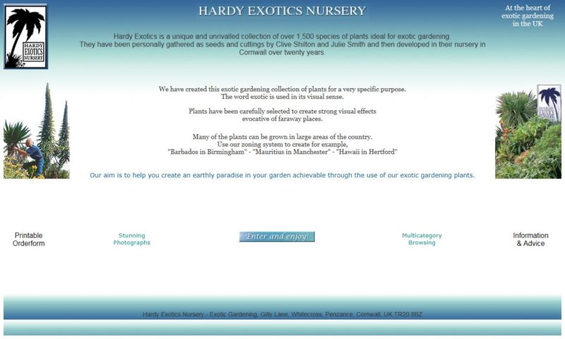 Hardy Exotics Nursery