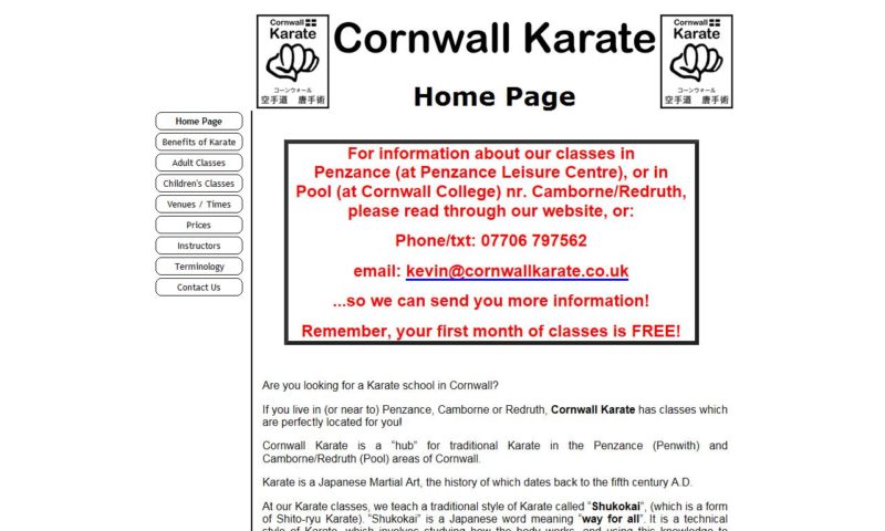 Samurai Karate Cornwall